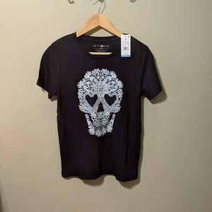 Lace Skull Graphic Tee